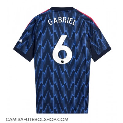 Camisa de time de futebol Arsenal Gabriel Magalhaes #6 Replicas 2º Equipamento 2025-26 Manga Curta Camisa de time de futebol Arsenal Gabriel Magalhaes #6 Replicas 2º Equipamento 2025-26 Manga Curta